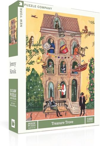 New York Puzzle Company - Jenny Kroik Mushroom Festival - 500 Piece Jigsaw Puzzle for Adults by Jenny Kroik in Kuwait