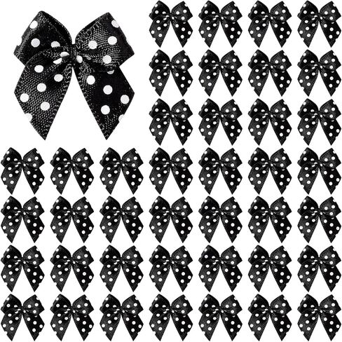yoyokid 200PCS 1.77" Mini Satin Ribbon Bows DIY Crafts for Sewing Appliques Crafts Decoration Hair Accessories Wedding Gift Box Ornament Scrapbooking, 20Colors in Kuwait