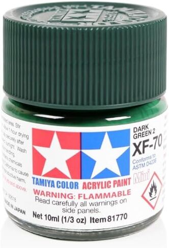 The Hobby Company Tamiya Flat Acrylic Paint Mini 10ml RAF Dark Green 2 XF81 in Saudi Arabia