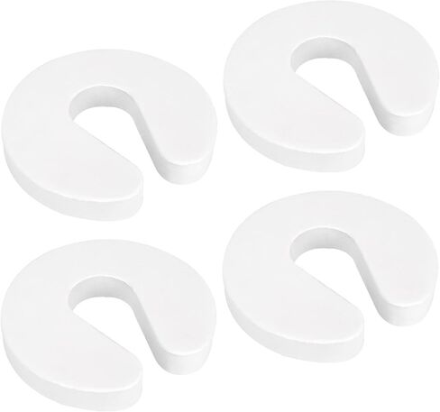 2 Pack Door Finger Pinch Guard, Foam Door Slam Stopper for Cat, Toddler, Baby Proofing Doors (2, White) in Kuwait