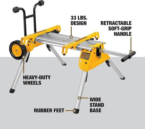 DEWALT Table Saw for Jobsite, Compact, 8-1/4-Inch with Table Saw Stand, Mobile/Rolling (DWE7485 & DW7440RS) in Saudi Arabia