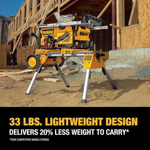 DEWALT Table Saw for Jobsite, Compact, 8-1/4-Inch with Table Saw Stand, Mobile/Rolling (DWE7485 & DW7440RS) in Saudi Arabia