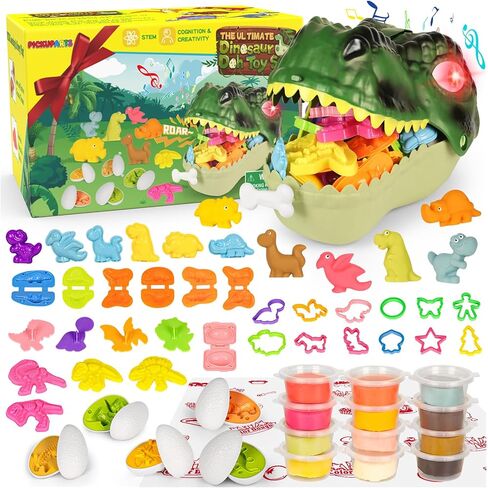 4-in-1 Playdough Sets for Kids Ultimate Play Dough 24 Clay Creative Kitchen Set Ice Cream Hamburger Cake Noodle Maker Arts Crafts Food Toys with Tools Gifts for Boy Girl Kids Age 3 4 5 6 7 8 in Saudi Arabia