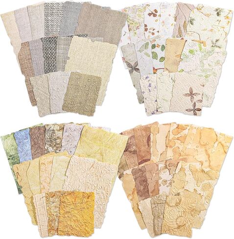 168 Pcs Textured Vintage Scrapbook Paper, 6 Themes Scrapbook Journaling Supplies, Embossed Designs Scrapbooking Kit Decorative Paper for Junk Journals, Card Making, Collage Art, Retro Crafts in Kuwait