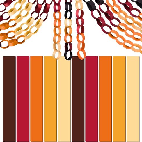 CHRORINE 600Pcs Colorful Paper Chains Strips for Birthday Party Decorations DIY Crafts Supplies (Fresh Color, 1 x 7.08 inches) in Saudi Arabia