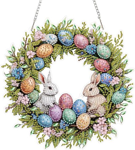 Eiflow Acrylic Diamond Art Hanging Ornament Kit for Adults Word Hope, DIY Diamonds Painting Door Hanger Board Kit, Special Crystal Diamond Art Painting Pendant in Kuwait