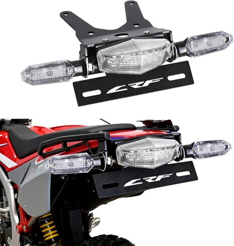 For CRF250L CRF 250L RALLY 2013-2020 CRF250RL 2017-2019 Rear Fender Eliminator Kit Rear Tail Tidy License Plate Frame Holder Bracket LED Tail Brake Light LED Indicator Turn Signal, Smoke in Kuwait