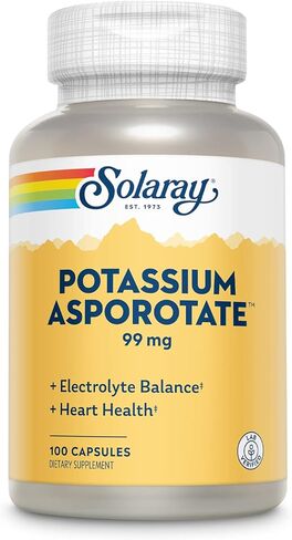 Solaray Potassium Asporotate Supplement, 99 mg | 200 Count in Saudi Arabia