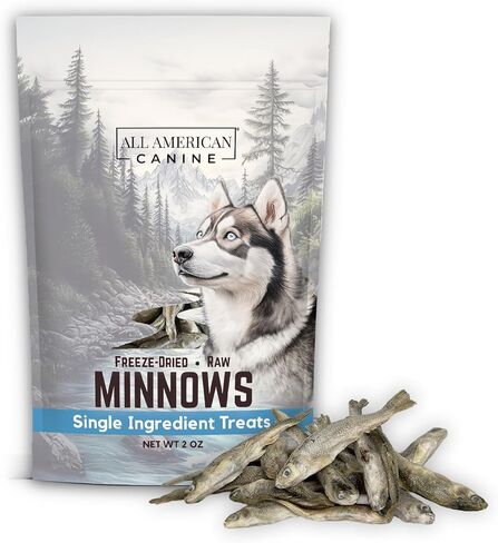 Freeze Dried Minnow Cat & Dog Treats 1.25oz – Single Ingredient Whole Fish - USA Raised High Protein Omega‑3 Training Snacks for Cats Kittens Puppies Dogs in Kuwait