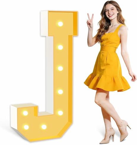 ZEELY 3FT Marquee Light Up Letters,Big Marquee Letter E for Party Decorations Baby Shower Anniversary Decor Room Decor, One Light Up Letters First Birthday, Foam Letter in Kuwait