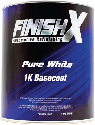 Finishx Automotive Refinishing Factory Color Pure White 1K Basecoat Mix 1: 1 (Gallon)- 9546 in Saudi Arabia