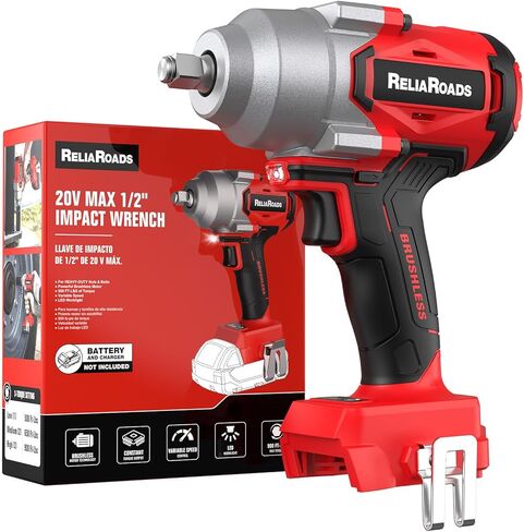 900 Ft-lbs Cordless Impact Wrench, 1/2 Inch Impact Gun Compatible DeWALT 20V MAX Battery, Brushless Constant High Torque Impact Driver with 3 Speed, Tool Only (No Battery Included) in Kuwait