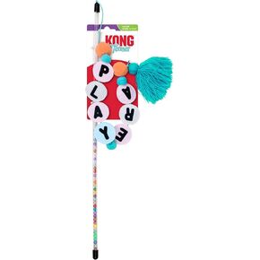 KONG Connects Angler Door Teaser - Wand Fishing Pole with Plush Crinkle Fish Filled with Catnip - Cat Toy in Kuwait
