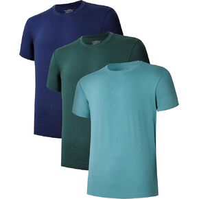 CF MENMIRTS LINDERSHIRTS BAMBOO RAYON MOISTURE WICHING TIRTS Short Sleeve Crewneck Tees for Men Slim Fit Thirts 3 أو 5 Pack in Kuwait