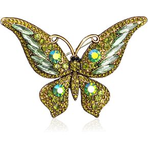 بروش الفراشة الكريستال راينستون ، دبابيس طية صفيرة زرقاء زرقاء ، أزياء رائعة ، دبابيس طية طية طية طية من إكسسوارات ملحقات للنساء اليومية in Kuwait