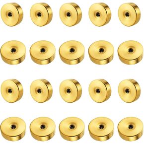 20 PCS فولاذ مقاوم للصدأ ظهورهم ، أقراط مسطحة 2 مم للقرص ، المسمار على أقراط خلفية للنساء للنساء قرط غضروف دبوس دبوس (0.8 ملم) in Kuwait