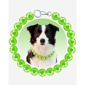 قلادة الكلب من اللؤلؤ المكتنز من KUDES (خرز 20 مم)، حبل سلكي قوي من الفولاذ المقاوم للصدأ، إكسسوارات مجوهرات كلاسيكية أنيقة ذات ياقة لؤلؤ كبيرة جدًا للكلاب المتوسطة والكبيرة في المناسبات والتجمعات in Kuwait