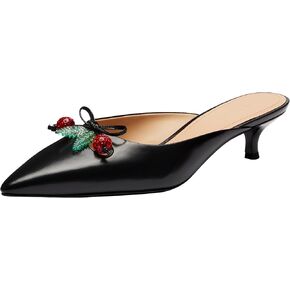 Coach Women's Runway Mule Ballet Flat, Charcoal/Black, 5.5 in Saudi Arabia