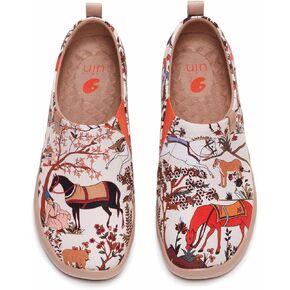 UIN Women's Art Painted Travel Shoes Slip On Casual Loafers Lightweight Comfort Fashion Sneaker Toledo Ⅰ I Am The King (7.5) in Kuwait