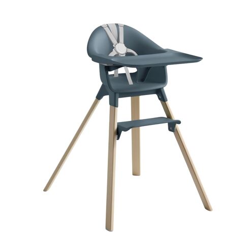 كرسي Stokke Clikk High ، Cloud Gray - كرسي مرتفع الكل في واحد مع Tray + Harness - الضوء ، متين وسافر ودود - مريح مع ميزات قابلة للتعديل - الأفضل لمدة 6-36 أشهر أو ما يصل إلى 33 رطل in Kuwait