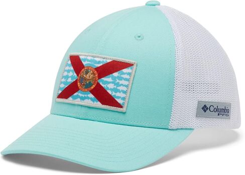 Columbia Unisex PFG Fish Flag Mesh Ball Cap, Smokey Sage/Cypress, XX-Large in Kuwait