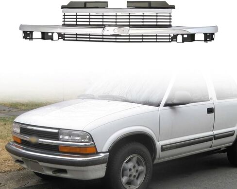 Grille Assembly with Paintable Insert Compatible With 1999-2004 Ford F-150 F-250 Heritage Chrome Shell in Kuwait