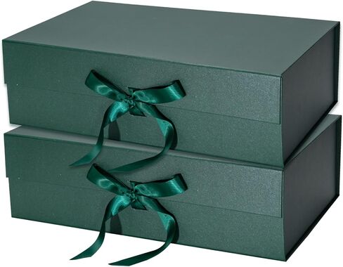 WRAPAHOLIC 1 Pcs 13.8x7.9x4.7 Inches Majestic Purple Gift Box with lids - Collapsible Gift Box with Magnetic Closure and 2 Pcs White Tissue Paper, Perfect for Birthday, Party, Holiday, Wedding in Saudi Arabia