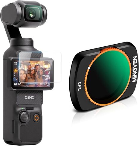 عدسة زاوية واسعة مغناطيسية متوافقة مع DJI Osmo Pocket 3 ، FOV الموسع من 112 درجة ، إطار الزجاج/الألمنيوم متعدد المغلفة/HD in Kuwait