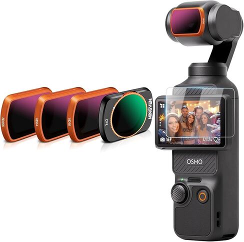 عدسة زاوية واسعة مغناطيسية متوافقة مع DJI Osmo Pocket 3 ، FOV الموسع من 112 درجة ، إطار الزجاج/الألمنيوم متعدد المغلفة/HD in Kuwait