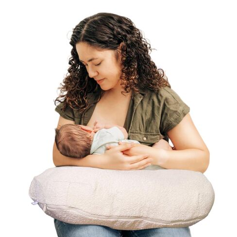 Boppy Nursing Pillow with Luxe Fabric Cover, Moss Quilted, More Supportive Pillow for Breastfeeding & Bottle Feeding, Firmer, Higher, Larger Area Than Original Nursing Pillow w/Premium Fabric Cover in Kuwait