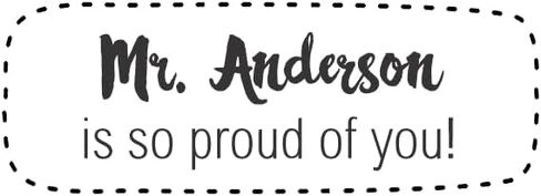 Teacher Stamps - Custom Stamp for Grading, Homework, Classroom, and School Supplies I Create Personalized Messages and Designs I Includes Color Ink Options - Stars Design in Saudi Arabia