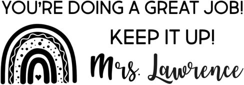 Teacher Stamps - Custom Stamp for Grading, Homework, Classroom, and School Supplies I Create Personalized Messages and Designs I Includes Color Ink Options - Stars Design in Saudi Arabia