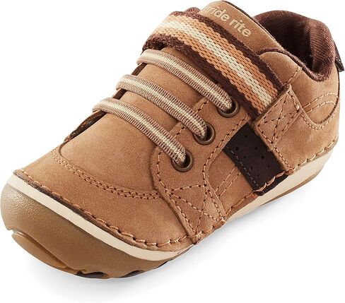 Stride Rite Boys Artie Lightweight Leather Sneaker, Navy, 3.5 W US-Infant in Saudi Arabia