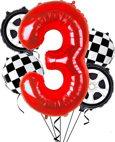 سباق البالونات عيد ميلاد السباق الأولاد 3RD عيد ميلاد ديكورات سباق العجلات العجلات لوازم ديكور الحفل in Kuwait