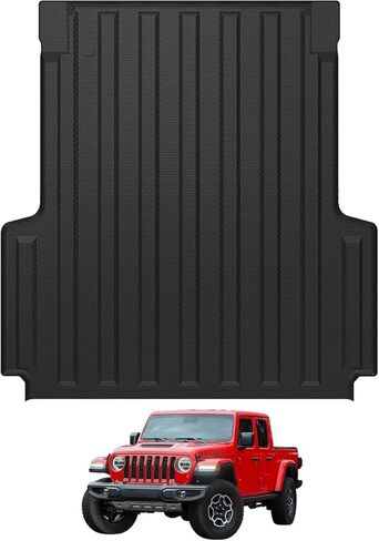 Ecarzo 2025 Upgraded Bed Mat Compatible with 2025-2019 Chevrolet Silverado/GMC Sierra 2500 3500 HD Accessories 6.8FT Bed Liner Pick Up Cargo Mat, All Weather Protection TPE Heavy Duty Trunk Bed Mat in Kuwait