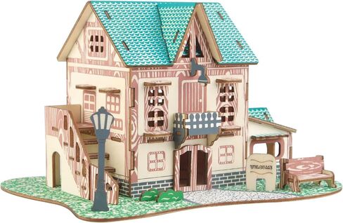 3D Wooden Puzzle for Adults, Ferris Wheel Model Kits to Build, 10.4"×5.9"×11.8", No Glue or Other Tools Required, Tabletop Decoration in Saudi Arabia