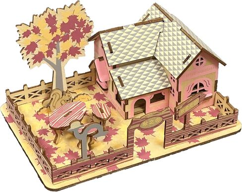 3D Wooden Puzzle for Adults, Ferris Wheel Model Kits to Build, 10.4"×5.9"×11.8", No Glue or Other Tools Required, Tabletop Decoration in Saudi Arabia