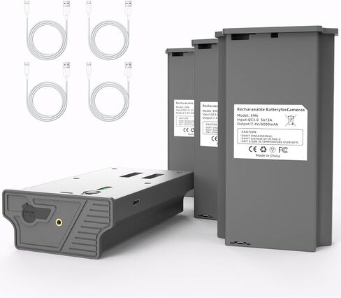 2 حزمة جديدة تكشف عن حزمة بطارية ليثيوم ليثيوم لتكشف توسكام SK ، X ، XB ، X Pro ، Pro 3.0 ، X Gen 2.0 ، X Gen 3.0 Trail Camera Recameable Bratey (سعة 6000 مللي أمبير في الساعة) in Saudi Arabia