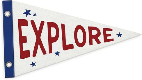 Nursery Decor Pennant Banners Flags,Camping Decor Wall Hanging Felt Banner Decor for Toddler,Boy Room,Nursery,Kids Playroom,Lake House 7.4x14 Inch in Saudi Arabia