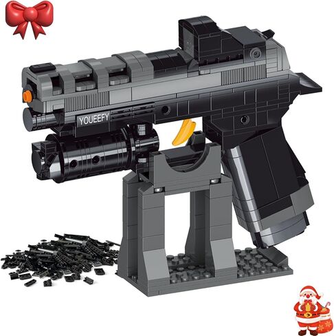 1:1 P320 Pistol Building Blocks Set, 400+ Pieces, Building Blocks Model Gun Toy for Adults & Kids 14+, Unique Collectible Gift for Christmas, Birthday, Military Fans in Saudi Arabia