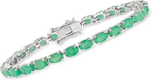 Ross-Simons 11.00 ct. t.w. Emerald Tennis Bracelet in Sterling Silver in Saudi Arabia