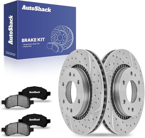 Autoshack Front Brake Kit Praking for Chevrolet Trailblazer GMC Envoy 4WD حفر ومقاطع قرص مملوءة بالزنك دوارات الفرامل السيراميك 11.88 "301.8 مم BRKPKG003942 in Saudi Arabia