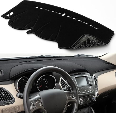 حصيرة غلاف Dash Cover Fit لـ Honda Pilot 2016-2022 Ridgeline 2017-2025 Passport 2019-2025 Dashboard Cover Cover All-Black Dash مع حبيبات سيليكون مضادة للانزلاق in Kuwait