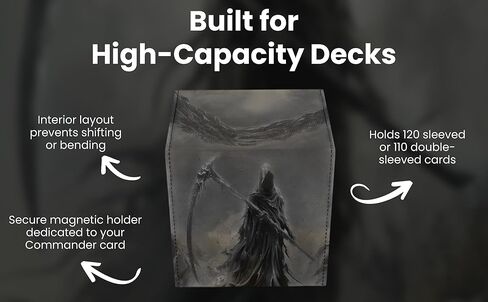 AI Armor (Grim Reaper) 100+ بطاقة مخصصة للفن MTG Commander Deck Box مع التخزين in Kuwait
