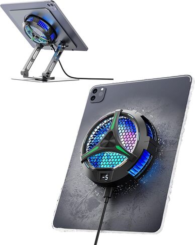 Magnetic Cooler for iPad,Tablet Cooler for ipad/surface pro/Samsung Tab,Universal Radiator with Temperature Display for Mobile Gaming,Tiktok Live Streaming (3 pcs Magnetic Suction Sheet) in Saudi Arabia
