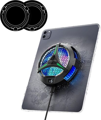 Magnetic Cooler for iPad,Tablet Cooler for ipad/surface pro/Samsung Tab,Universal Radiator with Temperature Display for Mobile Gaming,Tiktok Live Streaming (3 pcs Magnetic Suction Sheet) in Saudi Arabia