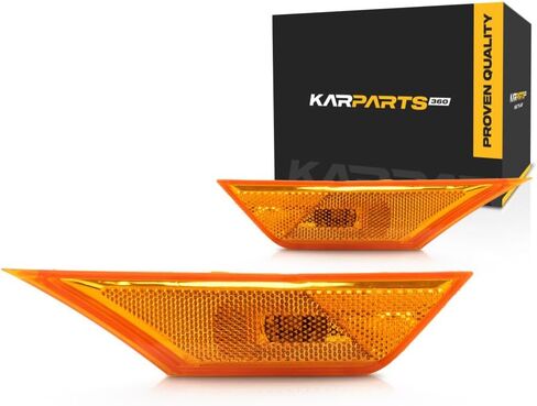 Karparts360 لـ Honda Civic 2016 17 18 19 20 2021 علامة الجانبية الجانبية للركاب | الجبهة | عدسة العنبر | كوبيه/هاتشباك | 4 أبواب | مع لمبة | استبدال HO2551127 | 33800-TBA-A02 ، 116-60822R in Saudi Arabia
