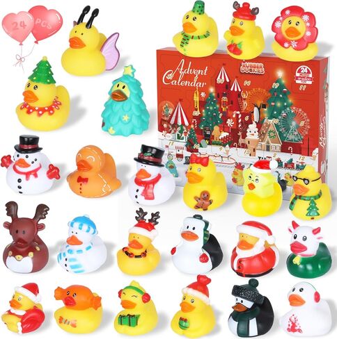24 Pcs Jesus Rubber Ducks with 6 Color Easter Jesus Loves You Ducks for Kids Toddler Hide and Seek Religious Party Favors Baby Bath Toy Sunday School Baptism in Kuwait