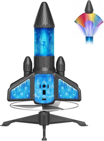 Rocket Launcher for Kids – 2nd Gen Upgraded Design, Electric Auto Launch, 200ft Flight with Safe Parachute, Outdoor Rocket Toy for Boys & Girls, Birthday Gift for Ages 6-13, Spider Pattern in Saudi Arabia