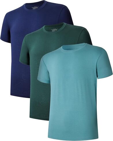 CF MENMIRTS LINDERSHIRTS BAMBOO RAYON MOISTURE WICHING TIRTS Short Sleeve Crewneck Tees for Men Slim Fit Thirts 3 أو 5 Pack in Kuwait